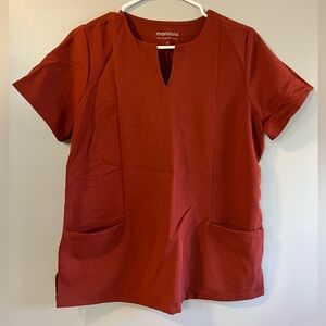 Mandala brand Rustic Orange scrub top